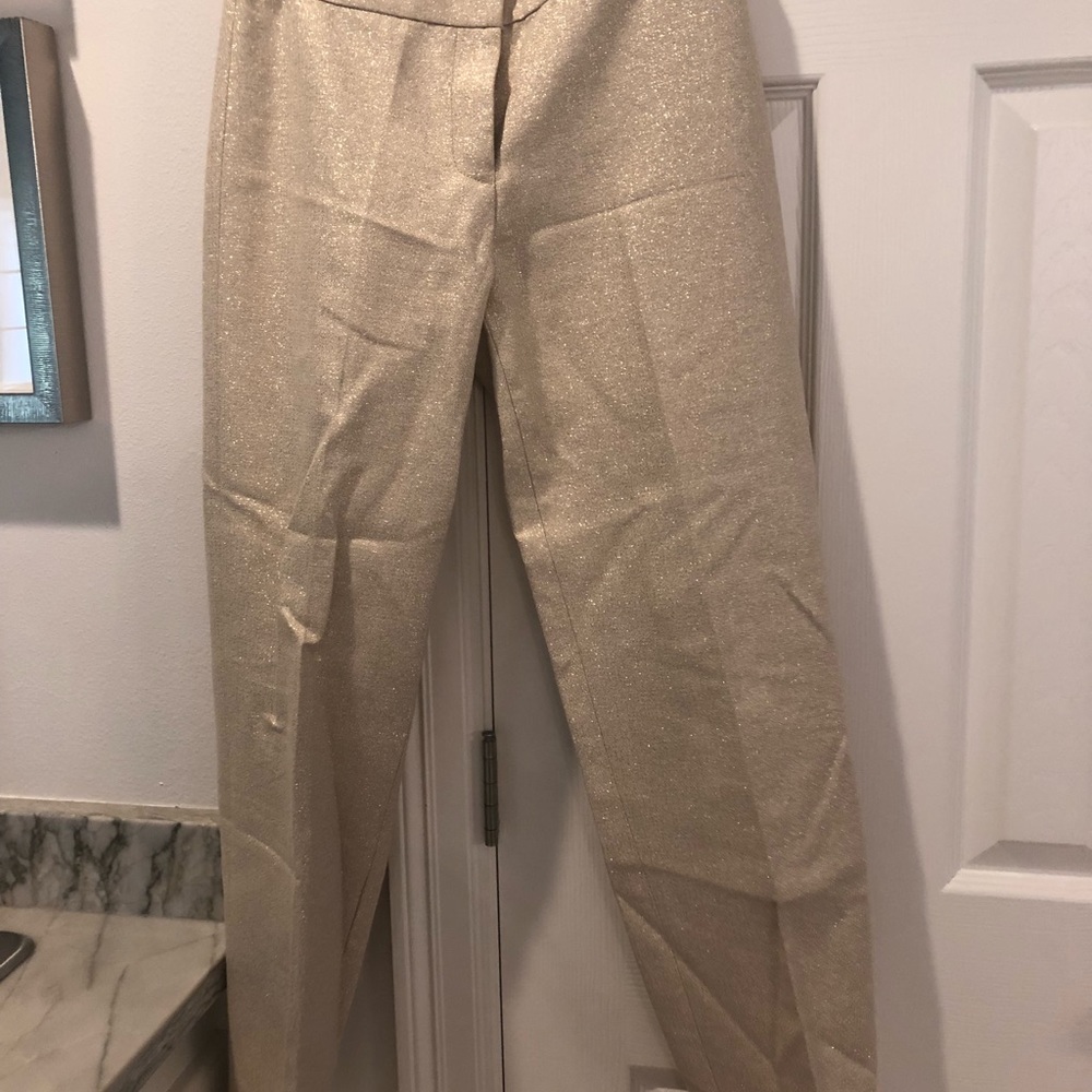 Metallic gold pants